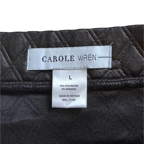 Carole Wren Pleated Quilted Skirt-Black-Size L-GUC - Picture 5 of 6